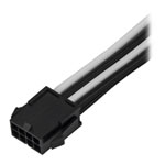 SilverStone 30cm 8-pin to PCIe 8-pin (6+2) Extension Power Cable - Black & White