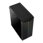 Aerocool Split RGB Black Mid Tower Tempered Glass PC Gaming Case