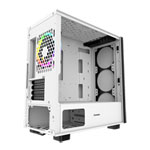GameMax Commando White MATX Tempered Glass PC Gaming Case