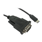 Scan 1m USB-C to DB9 Serial Cable - Black