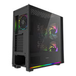 GameMax Sniper Black Mid Tower Tempered Glass PC Gaming Case