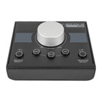 ADAM Audio T5V Speakers, Mackie Big Knob Monitor Controller, Monitor Stands and Cables