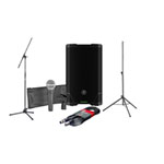 Mackie SRT212, Shure SM-58 Dynamic Mic, Stands and Cabling