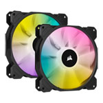 Corsair iCUE SP140 RGB ELITE Dual 140mm PWM Fan Twin Pack with Lighting Node CORE