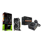 EVGA NVIDIA GeForce GTX 1660 SUPER SC ULTRA Graphics Card + BQ 500 Watt Hybrid Modular PSU