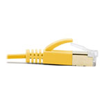 Xclio 15M Flat CAT7 Ethernet Cable Shielded Tangle Free 10Gbps RJ45 Cable LSZH - Yellow