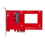 U.3 naar PCIe Adapter Kaart, PCIe 4.0 x4 Adapter voor 2.5 U.3 NVMe SSDs, SFF-TA-1001 PCI Express Uitbreidingskaart voor Desktops/Servers, TAA Compliant, OS Onafhankelijk