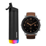 HidrateSpark Fitness Week Bundle Amazfit Smart Watch with Smart Water Bottle Black
