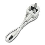 PRO ELEC 1m UK Mains to C7 White Power Lead