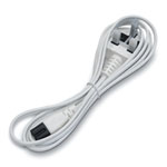 PRO ELEC 2m UK Mains to Figure 8 C7 White Power Lead