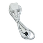 PRO ELEC 2m UK Mains to Figure 8 C7 White Power Lead