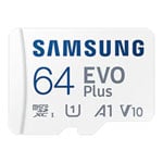 Samsung Evo Plus 64GB 4K Ready MicroSDXC Memory Card UHS-I U1 with SD Adapter