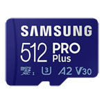 Samsung Pro Plus 512GB 4K Ready MicroSDXC Memory Card UHS-I U3 with SD Adapter