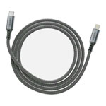Ventev Apple Lightning to USB-C 3.1 Durable Braided Fast Sync/Charge Cable 1.2M Steel Grey