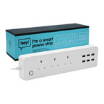 Hey! Smart Power Bar WiFi 6x Fast USB 3x Mains Sockets PDU - UK