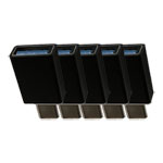 5 Pack Xclio USB Type C to A Converter USB3.2 Gen2 Fast 10GB/s OTG PC/MAC/Smartphones/Tablets