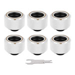 Thermaltake Pacific C-Pro PETG Tube 16mm OD White Compression Fitting - 6-Pack