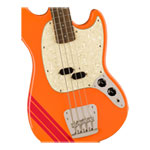 Squier - FSR Classic Vibe '60s Competition Mustang Bass, Capri Orange with Dakota Red Stripes