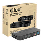 Club 3D HDMI KVM Switch for Dual HDMI 4K 60HZ