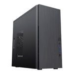 CiT Course, Black, micro ATX Chassis w/ Brushed Aluminium Front Panel, 80mm Rear Fan, MicroATX/Mini