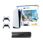 PlayStation 5 Blu-ray Console, 1TB WD SSD, DualSense Controllers Horizon Forbidden West Game Bundle