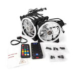 5 Pack 120mm Xclio RGB Fans with Controller with RGB Remote