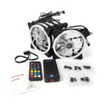 5 Pack Xclio 120mm RGB Fans with Controller and RGB Remote