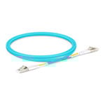 0.5m (1.6ft) LC UPC to LC UPC Duplex OM4 Multimode PVC (OFNR) 2.0mm Fiber Optic Patch Cable