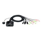 ATEN 2-Port USB-C DisplayPort Hybrid Cable KVM Switch