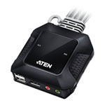ATEN 2-Port USB-C DisplayPort Hybrid Cable KVM Switch