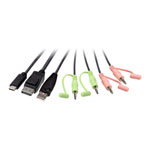 ATEN 2-Port USB-C DisplayPort Hybrid Cable KVM Switch