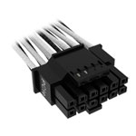 CORSAIR Premium Black/White Individually Sleeved 16-Pin PCIe 5.0 PSU Cable