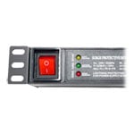 Powercool 1U PDU Horizontal Type 6Way Surge Protector 1.8m, UK Plug