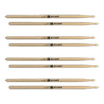 ProMark Classic Forward 5A Hickory Drumsticks, Oval Wood Tip, 4-Pack