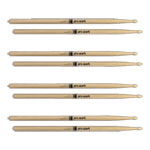 ProMark Classic Forward 2B Hickory Drumstick, Oval Wood Tip, 4-Pack