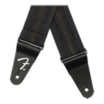 Fender x Wrangler Denim Strap, Washed Black Stitch