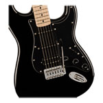 Squier Sonic Stratocaster HSS, Maple Fingerboard, Black Pickguard, Black