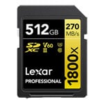 Lexar Professional 1800x SDXC Gold Series 512GB
