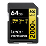 Lexar Professional 2000x SDHC UHS-II Card GOLD Series 64GB