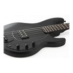 Fairclough OBP Satin Black, Black Pick Guard 4 String Bass Guitar