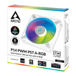 Arctic P14 Static Pressure 140mm PWM PST A-RGB 0dB Fan White
