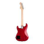 Squier - Paranormal Strat-O-Sonic, Laurel Fingerboard, Black Pickguard, Crimson Red Transparent