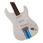 Fender 2023 Made in Japan Traditional 60s Stratocaster Olympic White with Blue Competition Line