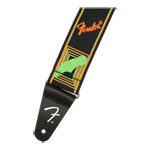Fender 2" Neon Monogrammed Strap (Green and Orange)
