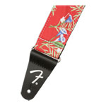 Fender Hawaiian Strap, 2", Red Floral