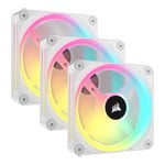 CORSAIR iCUE LINK QX120 RGB White Triple 120mm PWM Fan Starter Kit 3 Pack