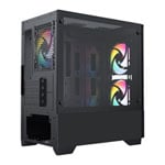 CiT Level 1 Black Tempered Glass MicroATX Case