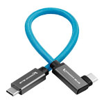 Kondor Blue USB C To USB C High Speed Cable Right Angle 12"