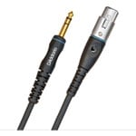 D'Addario Custom Series Microphone Cable, XLR Female to 1/4 Inch, 25 feet