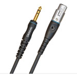 D'Addario Custom Series Microphone Cable, XLR Female to 1/4 Inch, 10 feet